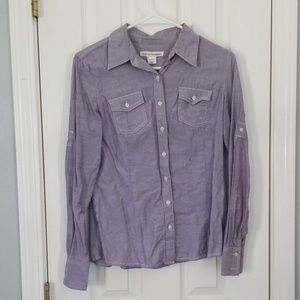 Purple button down